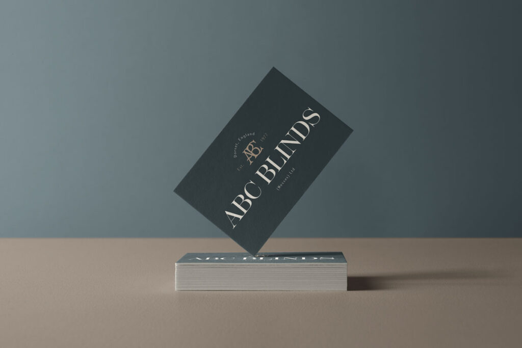 ABC Blinds business cards using their Brand Design